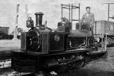 Thomas Reynolds and narrow guage locomotive No 9 – Click to enlarge