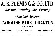 A B Fleming, 1927 advertisement – Click to enlarge