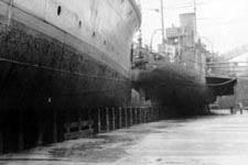 HMS Sandown ahead