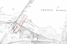 Granton Harbour showing the Patent Slip – Click to enlarge
